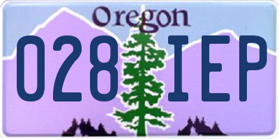 OR license plate 028IEP