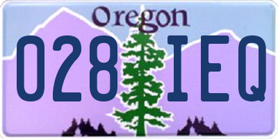 OR license plate 028IEQ