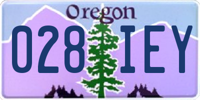 OR license plate 028IEY