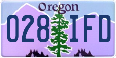 OR license plate 028IFD