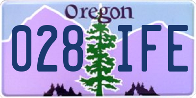 OR license plate 028IFE
