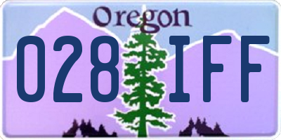 OR license plate 028IFF