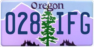 OR license plate 028IFG