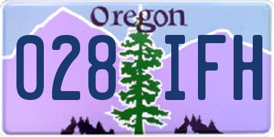 OR license plate 028IFH