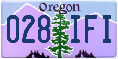 OR license plate 028IFI