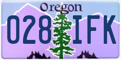 OR license plate 028IFK
