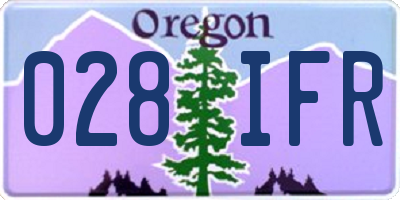 OR license plate 028IFR