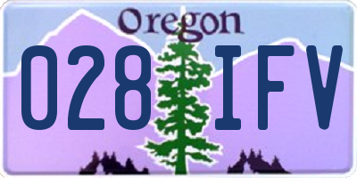 OR license plate 028IFV