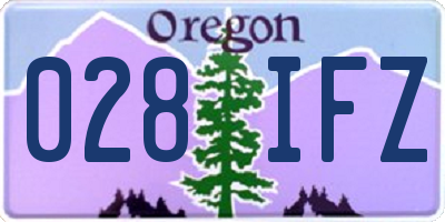 OR license plate 028IFZ