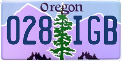 OR license plate 028IGB