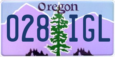 OR license plate 028IGL
