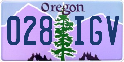 OR license plate 028IGV