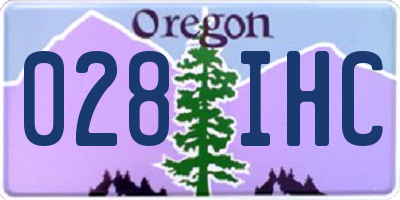 OR license plate 028IHC