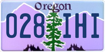 OR license plate 028IHI