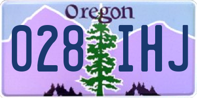 OR license plate 028IHJ