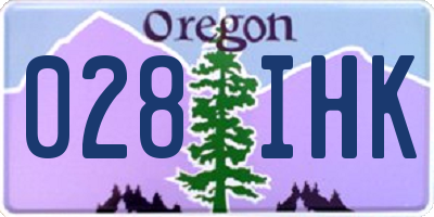OR license plate 028IHK