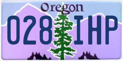 OR license plate 028IHP