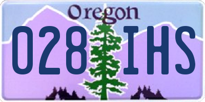 OR license plate 028IHS
