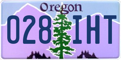 OR license plate 028IHT