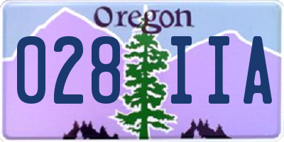 OR license plate 028IIA