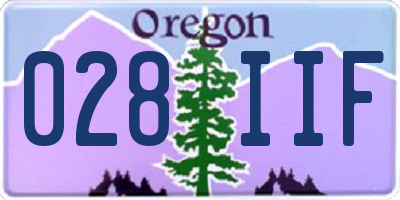 OR license plate 028IIF