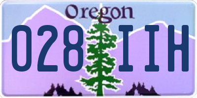 OR license plate 028IIH
