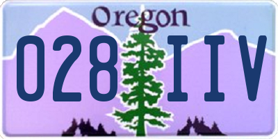 OR license plate 028IIV