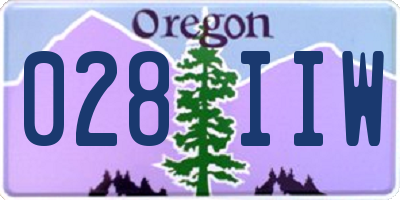 OR license plate 028IIW
