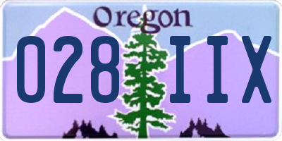 OR license plate 028IIX