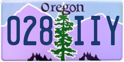 OR license plate 028IIY