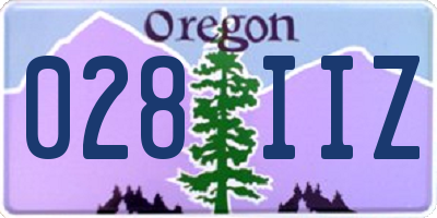 OR license plate 028IIZ