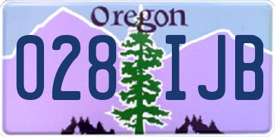 OR license plate 028IJB