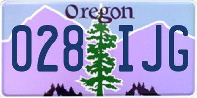 OR license plate 028IJG
