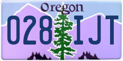 OR license plate 028IJT