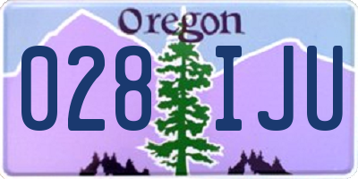 OR license plate 028IJU