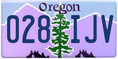 OR license plate 028IJV