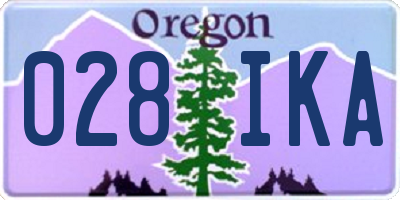 OR license plate 028IKA