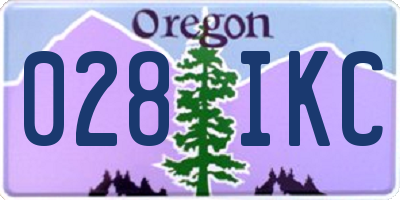 OR license plate 028IKC
