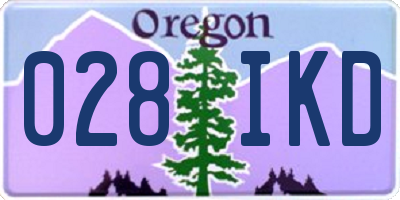 OR license plate 028IKD