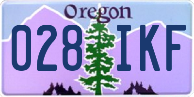 OR license plate 028IKF