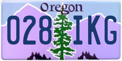 OR license plate 028IKG