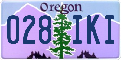 OR license plate 028IKI