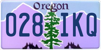 OR license plate 028IKQ