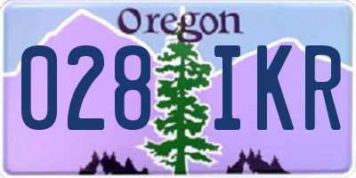 OR license plate 028IKR