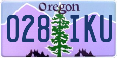 OR license plate 028IKU