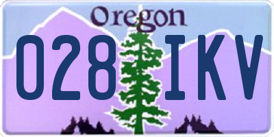 OR license plate 028IKV