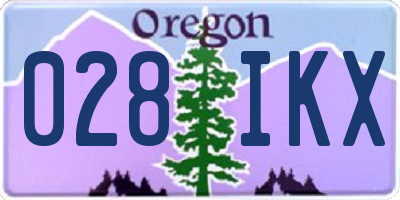 OR license plate 028IKX