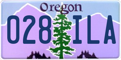 OR license plate 028ILA