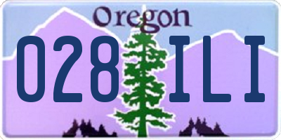 OR license plate 028ILI