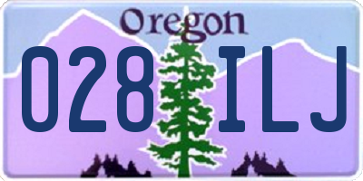 OR license plate 028ILJ